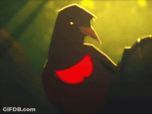 Yellow Bird With Tennis Ball And Fighter Jet GIF