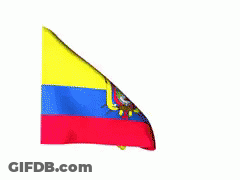 Yellow Blue And Red Flag With Eagle Waving GIF