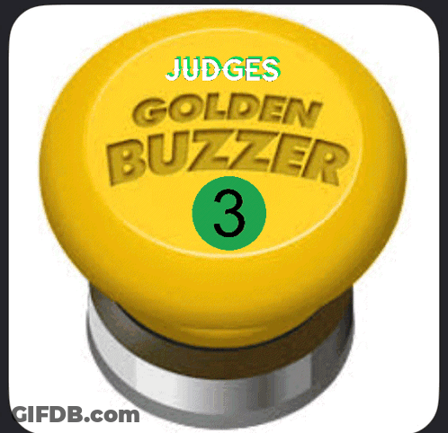 Yellow Button Saying Golden Buzzer GIF