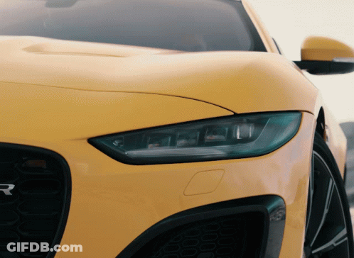 Yellow Car With BMW Logo GIF