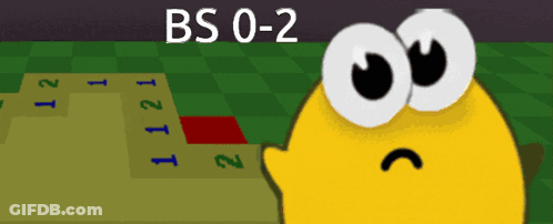 Yellow Cartoon Character Big Eyes BS 0-2 GIF
