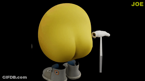 Yellow Cartoon Character Joe GIF