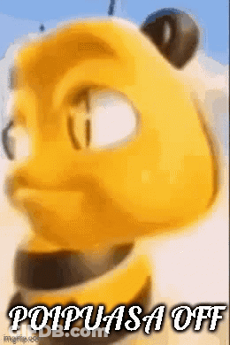 Yellow Cartoon Character Poipuasa Off GIF