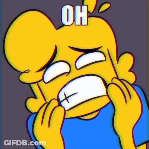 Yellow Cartoon Character Saying Oh GIF