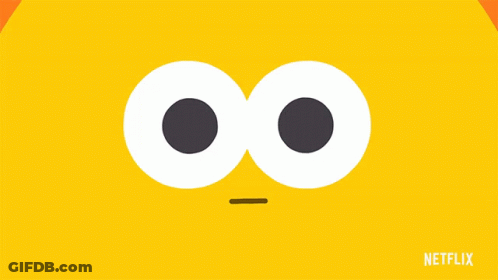 Yellow Cartoon Character With Netflix Logo GIF