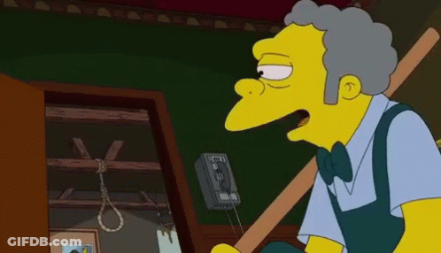 Yellow Cartoon Character With Phone Saying CBS GIF