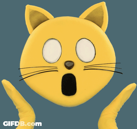 Yellow Cat Emoji Omg Reaction GIF