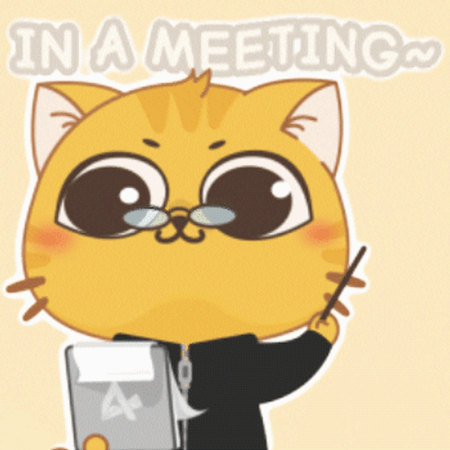 Yellow Cat Meeting GIF