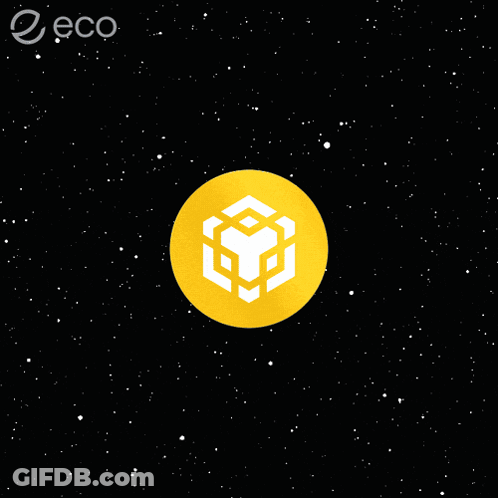 Yellow Circle With White Cube Eco GIF