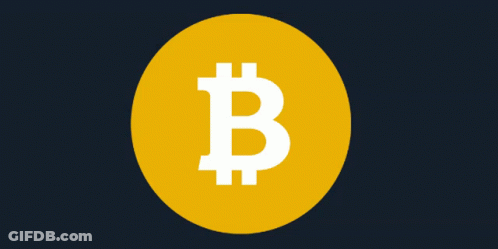 Yellow Circle With White Letter B GIF