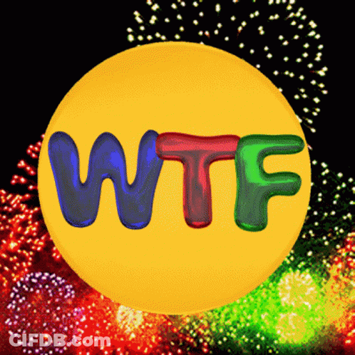 Yellow Circle With WTF Inside GIF