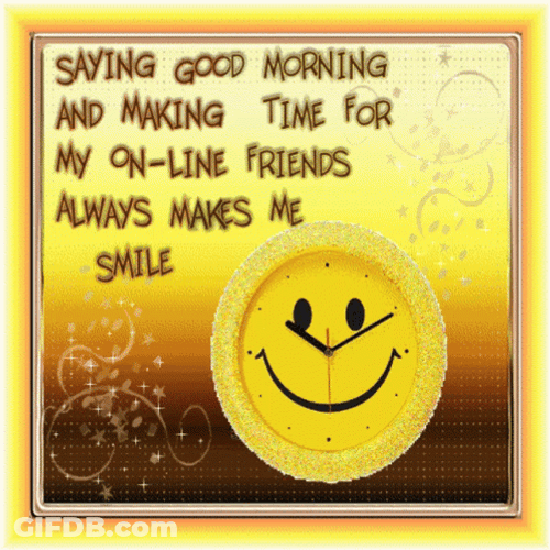 Yellow Clock Happy Good Morning GIF