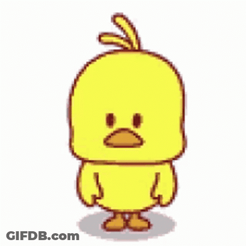 Yellow Cute Dancing Chick GIF
