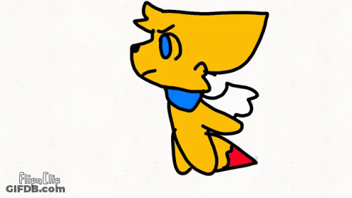 Yellow Dog With Blue Scarf GIF
