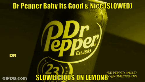 Yellow Dr Pepper Can GIF
