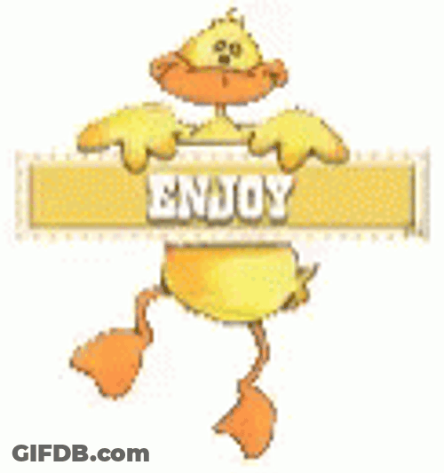 Yellow Duck Enjoy Hanging GIF