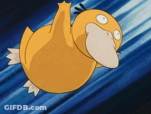 Yellow Duck Flying GIF