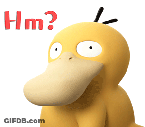 Yellow Duck With Big Beak And Red HM GIF