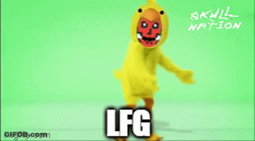 Yellow Duck With Blue Face And LFC GIF