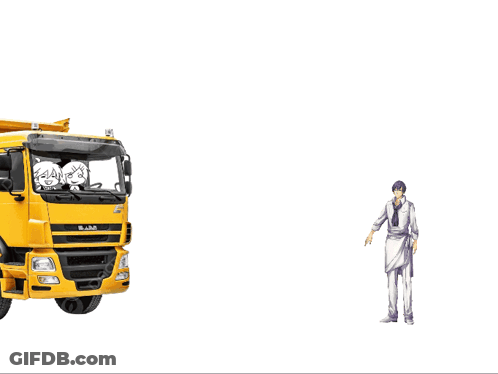 Yellow Dump Truck Saying DAF GIF