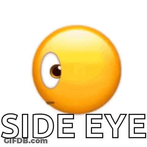 Yellow Emoji Side Eye GIF