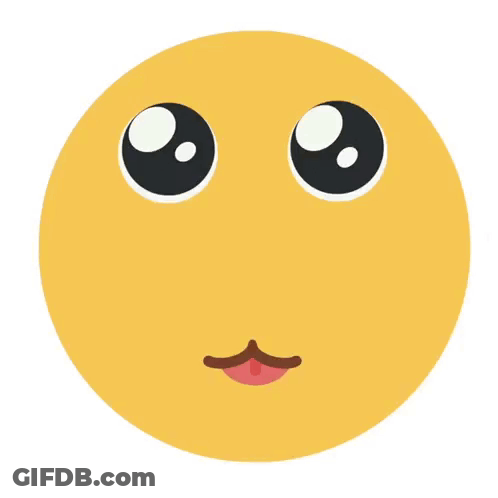 Yellow Face With Big Eyes And Tongue GIF