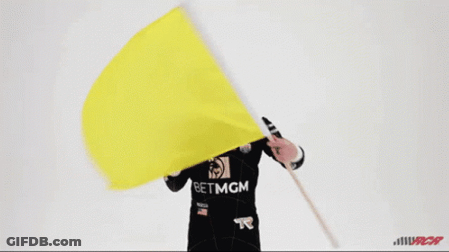 Yellow Flag Caution GIF