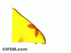 Yellow Flag With Red Cross Waving GIF