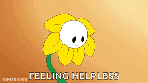 Yellow Flower Saying Feeling Helpless GIF