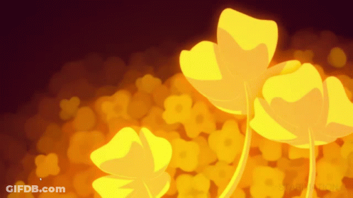 Yellow Flowers Saying Flowers GIF