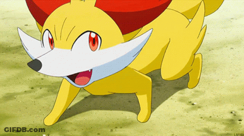 Yellow Fox With Red Eyes And White Nose GIF