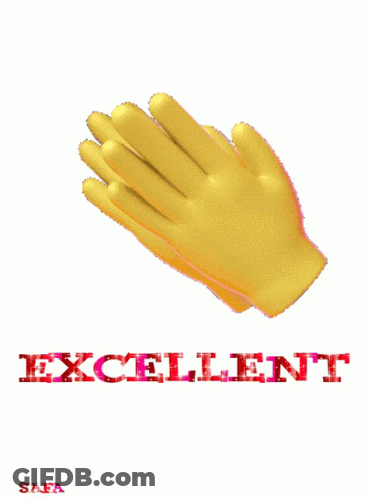 Yellow Gloves With Excellent GIF