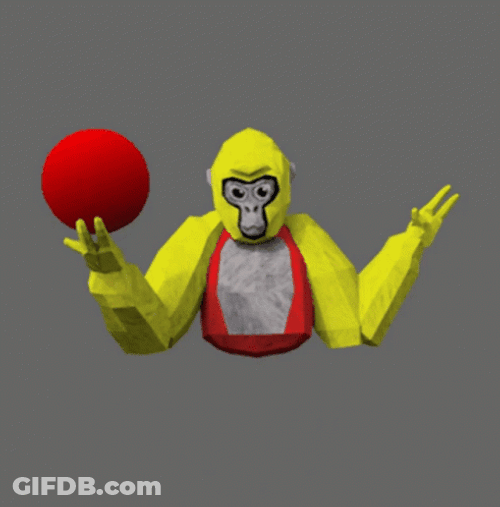 Yellow Gorilla Tag Is A Baller GIF