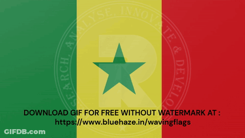 Yellow Green And Red Flag With Green Star GIF