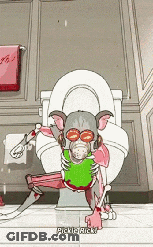 Yellow Green Pickle Rick GIF
