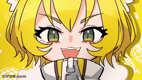Yellow Haired Anime Character Night GIF