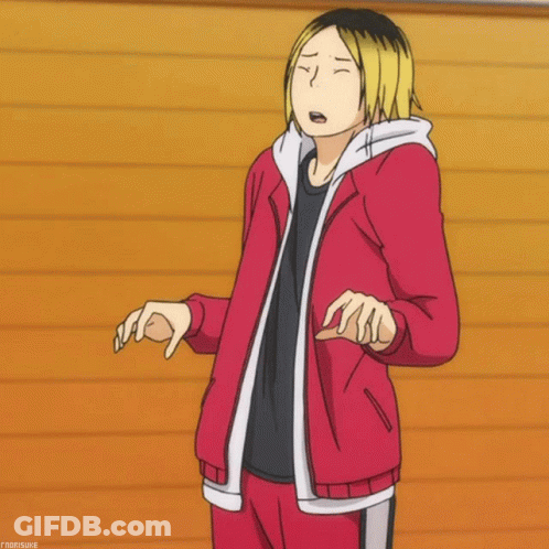 Yellow-Haired Man Red Jacket Black Shirt White Pants GIF