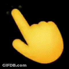 Yellow Hand Pointing Right GIF