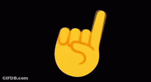Yellow Hand Pointing Upwards GIF