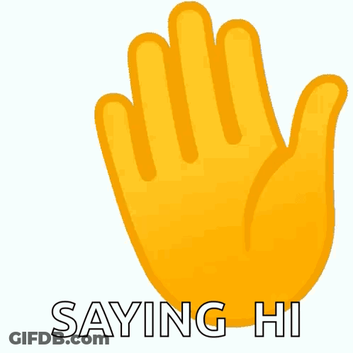 Yellow Hand Saying Hi GIF