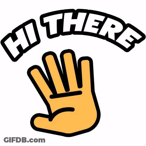 Yellow Hand Saying Hi There GIF