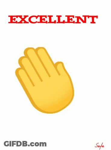 Yellow Hands Applauding Excellent GIF