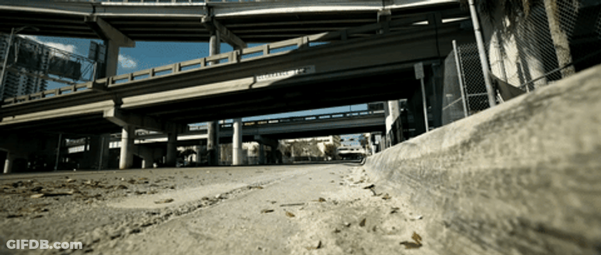 Yellow Hellcat Drifting Bottom View GIF