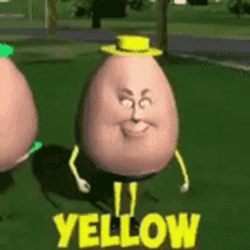 Yellow Humpy Dumpy Egg Dancing GIF