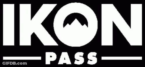 Yellow Ikon Pass Logo With Mountain GIF
