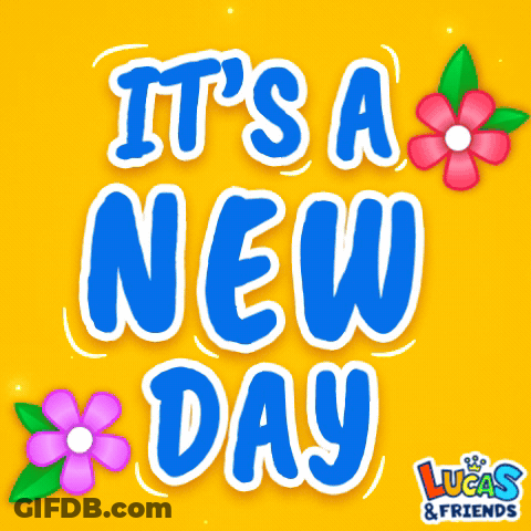 Yellow It's A New Day Lucas & Friends GIF
