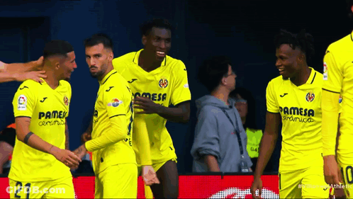 Yellow Jersey Soccer Players Pamesa GIF