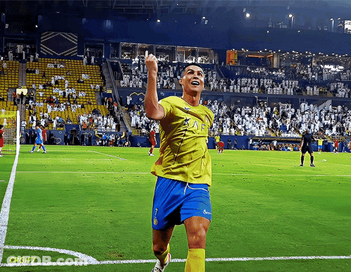 Yellow Kaf Soccer Player Running GIF