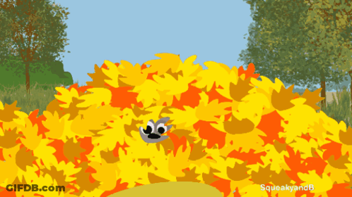 Yellow Leaves With Squeaky And B GIF