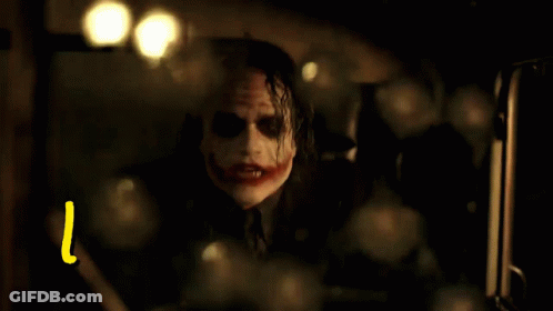Yellow Letter L Next To Joker In Car GIF